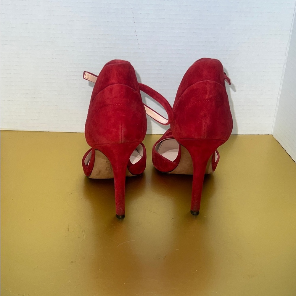 Jessica Simpson Red Suede Heels - Picture 4 of 8